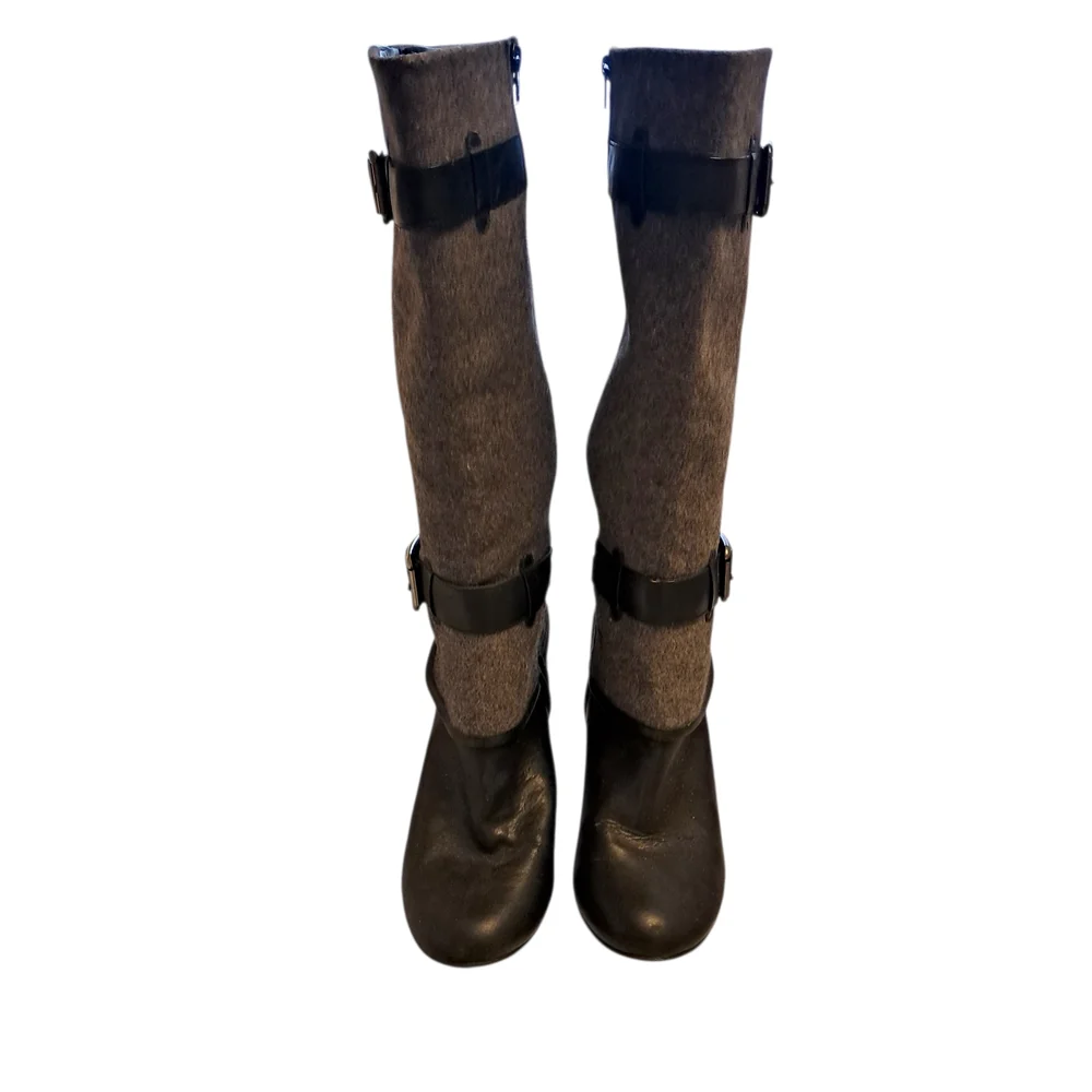 Eurosoft Black and Gray Heeled Boots for Women - Picture 5 of 12